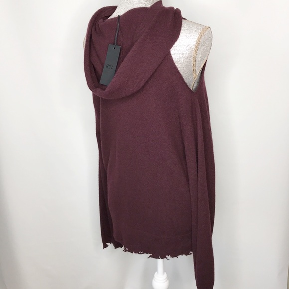 ♥️SOLD♥️ RtA | Juno Cashmere Cold Shoulder Sweater - Picture 5 of 8